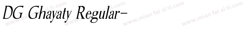 DG Ghayaty Regular字体转换
